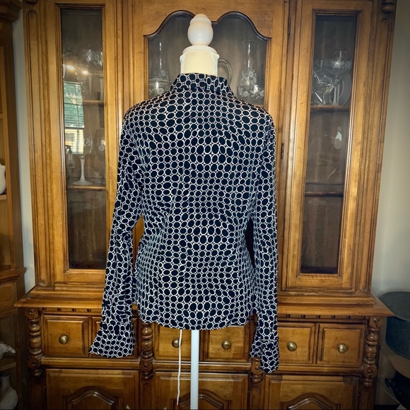 Vintage Circle & Square Psychedelic Blouse Sz 12 - Picture 5 of 13